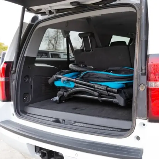 Baby Trend Expedition 2 in 1 Push or Pull Stroller Wagon Plus with Canopy, Choose Between Car Seat Adapter or Built In Seating for 2 Children, Blue image {15}