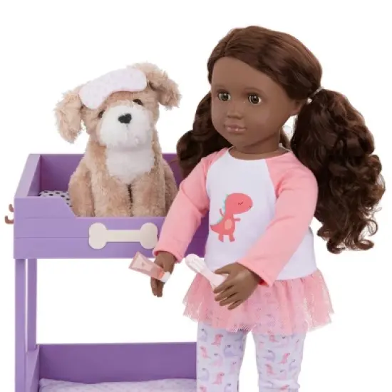 Our Generation Pet Dog Plush & Bunk Bed Home Furniture Accessory Set image {2}