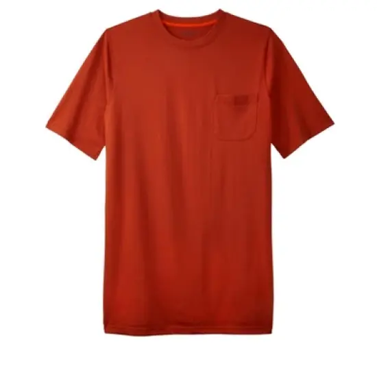 Boulder Creek by KingSize Men's Big & Tall  Heavyweight Longer-Length Pocket Crewneck T-Shirt image {8}