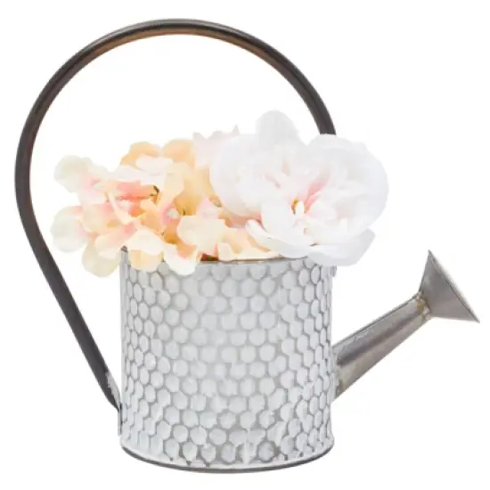 Okuna Outpost Galvanized Metal Watering Can Vase for Indoor Outdoor Plant, Succulents (5.1 x 10 in) image {3}