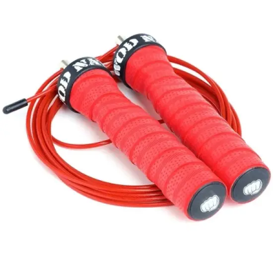 WOD Nation Attack Speed Adjustable Jump Rope With Two Cable Skipping Workout System, One Thick & One Light 11 Foot Cable image {2}