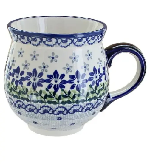 Blue Rose Polish Pottery K068 Manufaktura Large Bubble Mug image {9}