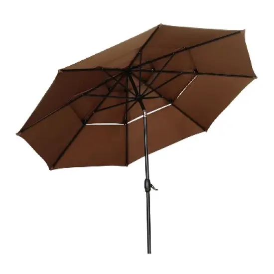 Ainfox 10FT 3 tier vented Outdoor Table Umbrella image {2}