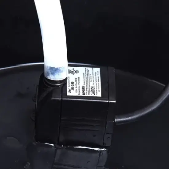 Costway Garden Rustic Wishing Well Water Fountain Wooden Outdoor Electric Backyard Pump image {9}