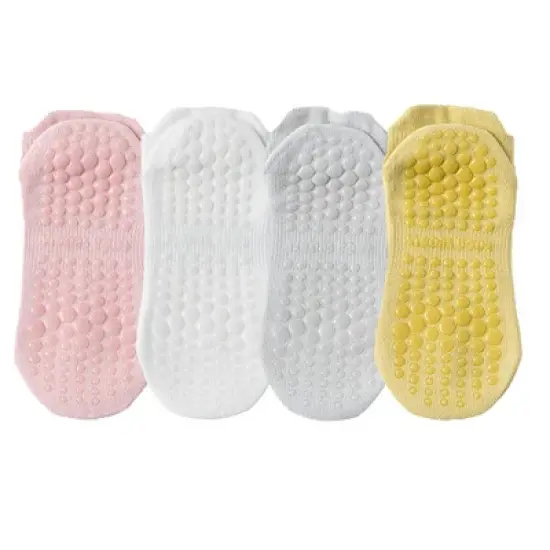 Anna-Kaci 4-Pack Women's Mesh Top Non-Slip Yoga Socks with Full Sole Grips and Breathable Lightweight Fabric image {13}