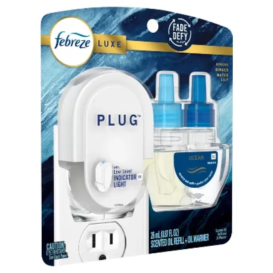 Febreze Origins Fade Defy Plug Air Freshener & Odor Fighter - Ocean - 0.87 fl oz image {11}