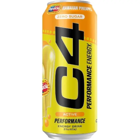 C4 Performance Hawaiian Pineapple Popsicle Energy Drink - 16 fl oz Can image {4}