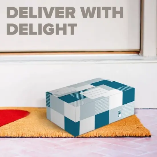 Scotch Plaid Designer Mailing Box Blue image {3}