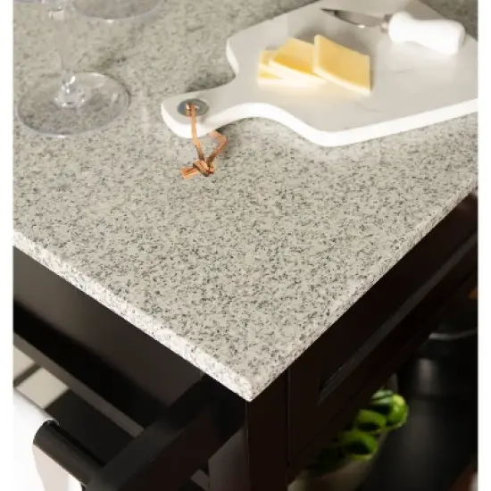 Cameron Kitchen Cart with Granite Top - Linon image {9}