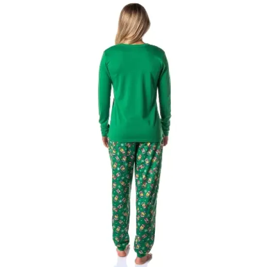 Despicable Me Minions Happy Holidays Jogger Sleep Family Christmas Pajama Set Green image {4}