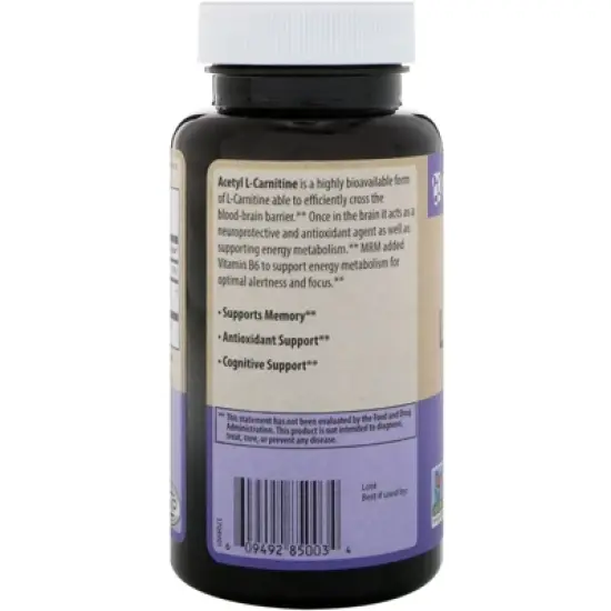 MRM Nutrition Acetyl L-Carnitine, 60 Vegan Capsules image {2}