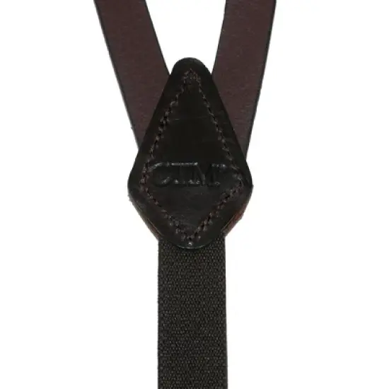 CTM Women's Coated Leather 1/2 Inch Clip-End Suspenders image {2}