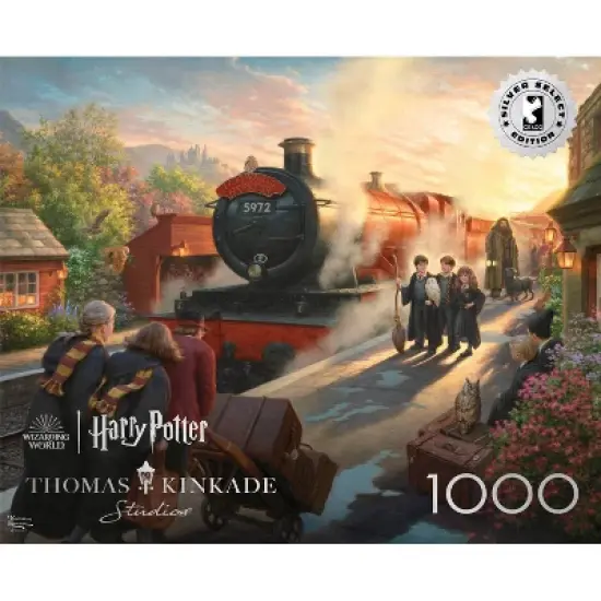 Buffalo Games Thomas Kinkade Harry Potter Hogwarts Express Jigsaw Puzzle - 1000pc: Fantasy Cardstock Paperboard Art image {2}