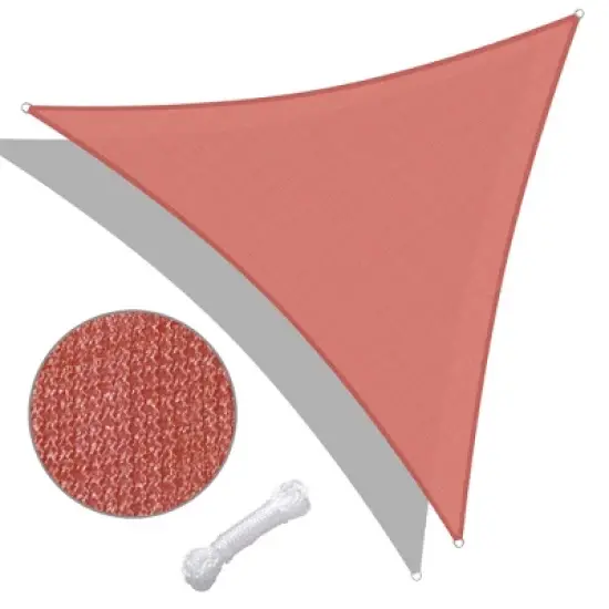LAGarden 20FT 97% UV Block Triangle Sun Shade Sail image {9}