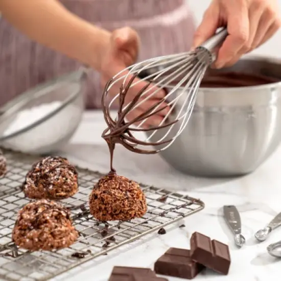 Cuisipro 10 Inch Stainless Steel Balloon Whisk Ball Solid Handle image {1}