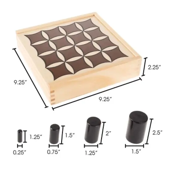Toy Time Wooden Tabletop 3D Tic Tac Toe Game Set image {1}