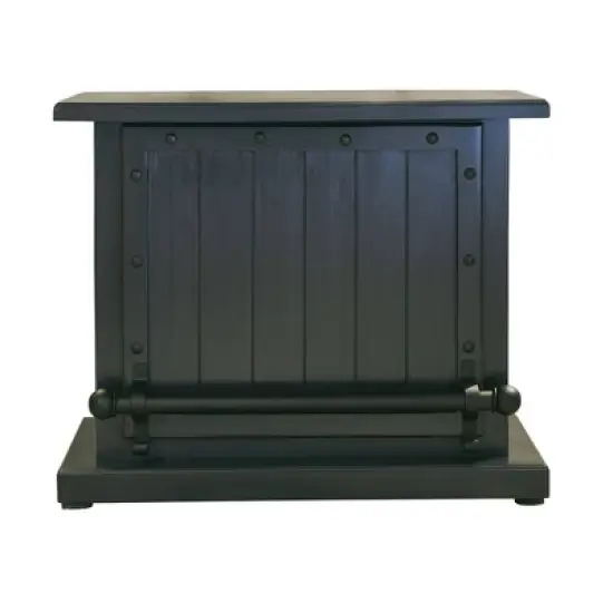 Carissa Bar Serving Cart Rustic Black/Gunmetal - Picket House Furnishings image {1}