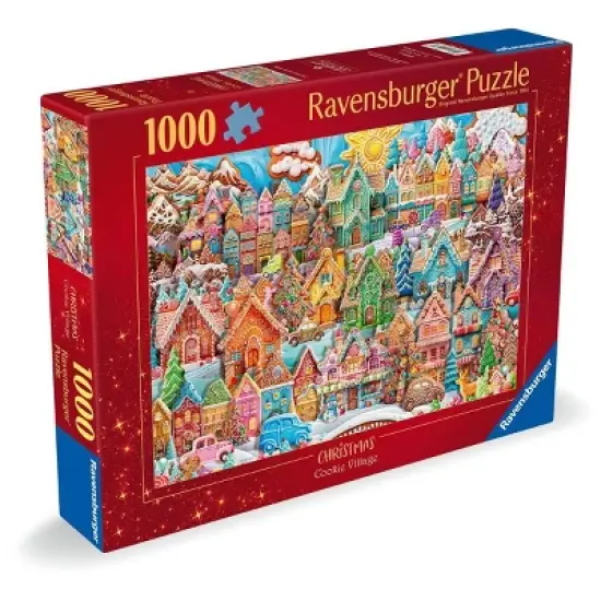 Ravensburger Christmas Cookie Village Jigsaw Puzzle - 1000pc: Cardboard, Kids & Holidays Theme image {3}