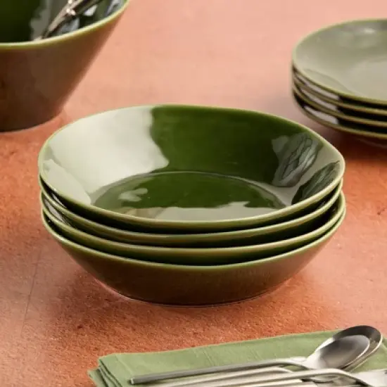 Certified International (Set of 4) 40oz Soup Bowls Verde image {1}