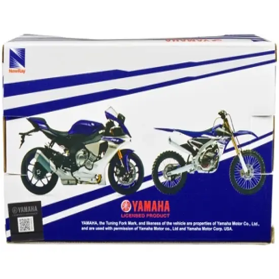 Yamaha YZ-450F Motorcycle Blue 1/12 Diecast Model by New Ray image {1}