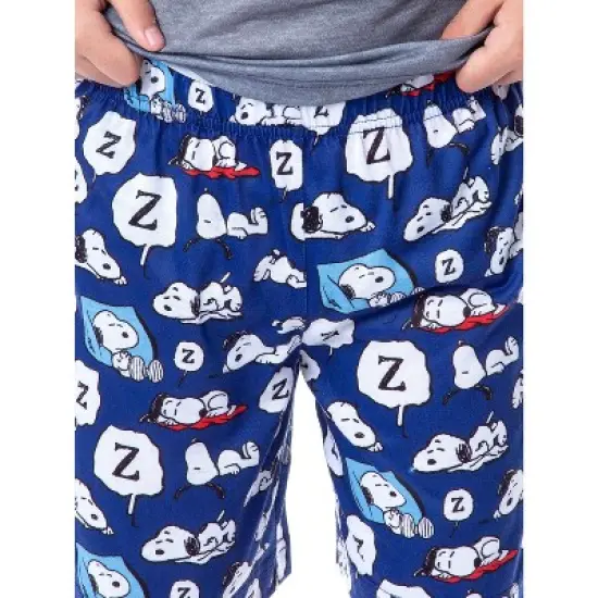 Peanuts Boy's Snoopy Nope Not Today Sleep Pajama Set Short Crewneck Multicolored image {3}