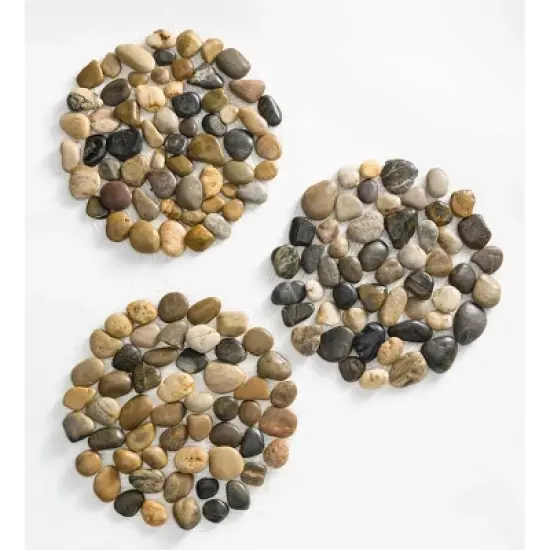 Wind & Weather Natural River Rock Stepping Stones, Set of 3 image {3}