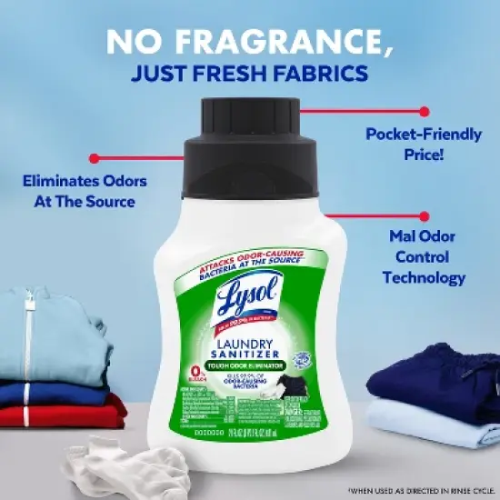 Lysol Laundry Sanitizer Tough Odor Eliminator - 21 fl oz image {4}
