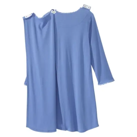 Silverts Adaptive Shoulder Snap Nightgown, Henley image {2}