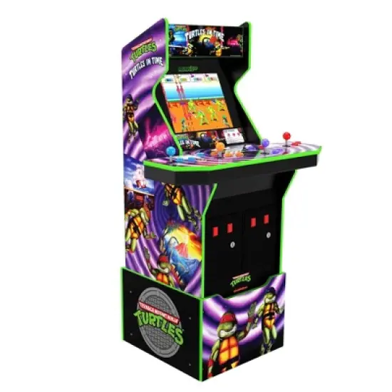 Arcade1Up Teenage Mutant Ninja Turtles: Turtles in Time Home Arcade with Riser and Stool image {1}