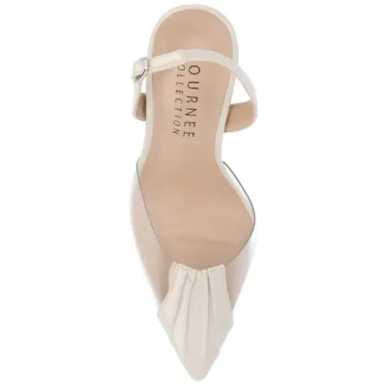Journee Collection Womens Ivyann Vegan Leather and Lucite Stiletto Pumps image {3}