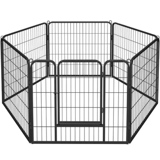 Yaheetech 6-Panel Heavy Duty Dog Playpen Fence for Outdoor Indoor image {8}