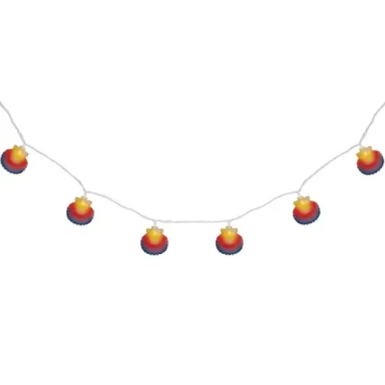 Northlight 10ct Seashell Outdoor Patio String Light Set, 7.25ft White Wire image {4}