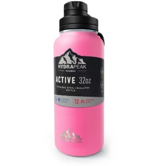 HydraPeak 32oz Wide Mouth Stainless Steel Water Bottle image {12}