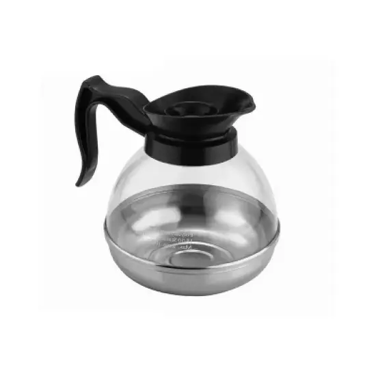 Winco Coffee Decanter Plastic Top with Stainless Steel Bottom, 64 oz image {1}