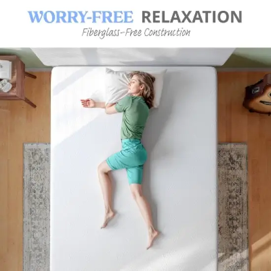 Emma and Oliver 3-Layer Memory Foam Mattress in a Box with Green Tea Infusion, Cooling Gel, CertiPUR-US Certified Foam and Washable Cover image {5}