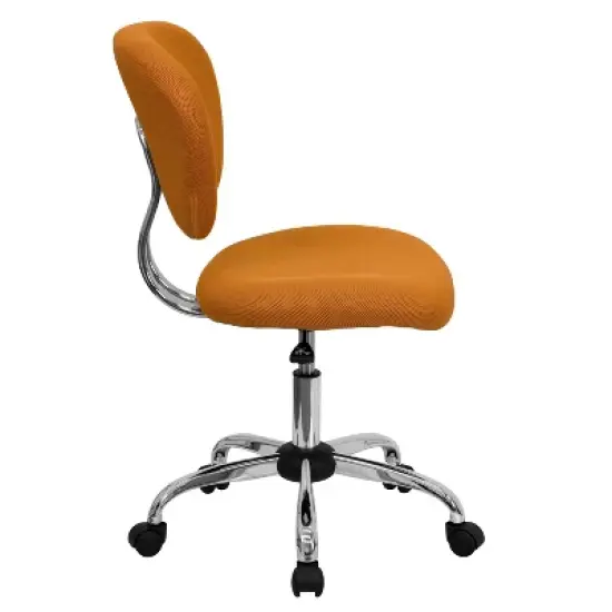 Emma and Oliver Mid-Back Mesh Padded Swivel Task Office Chair with Chrome Base image {7}