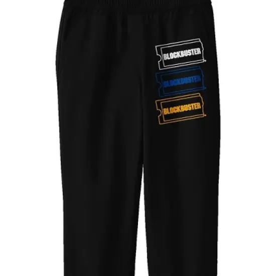 Blockbuster Logos Junior's Black Sweat Pants image {1}