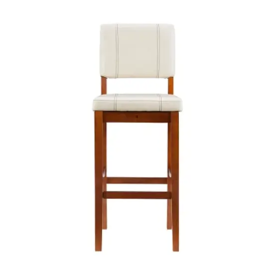 Milano Padded Barstool Upholstered Seat & Back - Linon image {2}