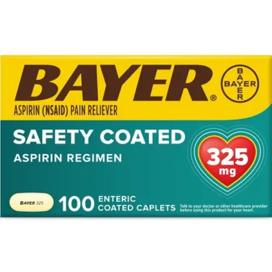Bayer Regular Strength Aspirin Tablets, Regimen, 325 Mg, 100 Count image {5}