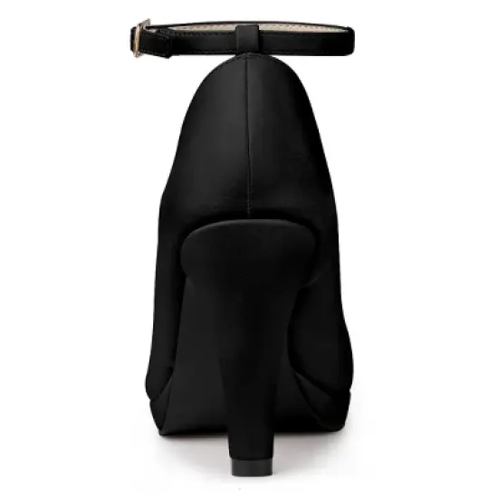 Perphy Mary Jane Platform Ankle Strap Stiletto Heel Pumps for Women image {2}