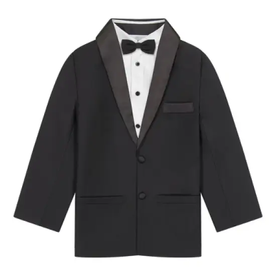 Andy & Evan Toddler Four Piece Tuxedo Suit Set Black, Size 5T image {3}