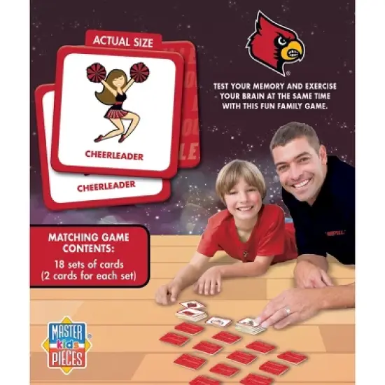 MasterPieces Officially Licensed NCAA Louisville Cardinals Matching Game for Kids and Families image {3}