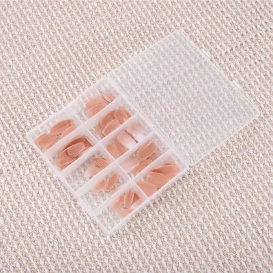 Unique Bargains Women's Fashion Fake Nails Pink White 120-pieces Per Set image {4}