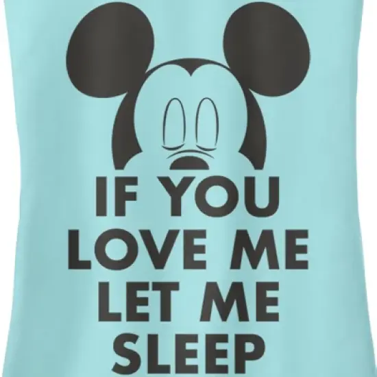 Junior's Mickey & Friends If You Love Me Let Me Sleep Racerback Tank Top image {1}