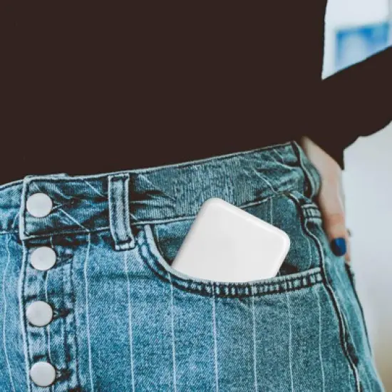 YEVYO Rechargeable Pocket Mirror, Double Sided 1X/3X Magnification Compact Vanity Mirror, 3 Color Lights, Travel Mirror for Women Gifts, White image {6}