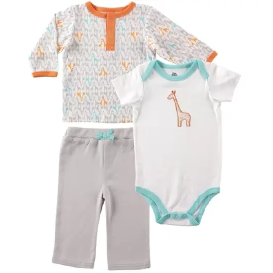 Yoga Sprout Baby Unisex Cotton Layette Set, Giraffe image {1}