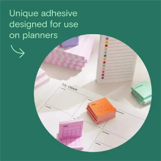 Noted by Post-it Mini List Notes, Purple & White Sticky Notes: To Do List, Post Its, Office Supplies, 4 x 9 Inches image {4}