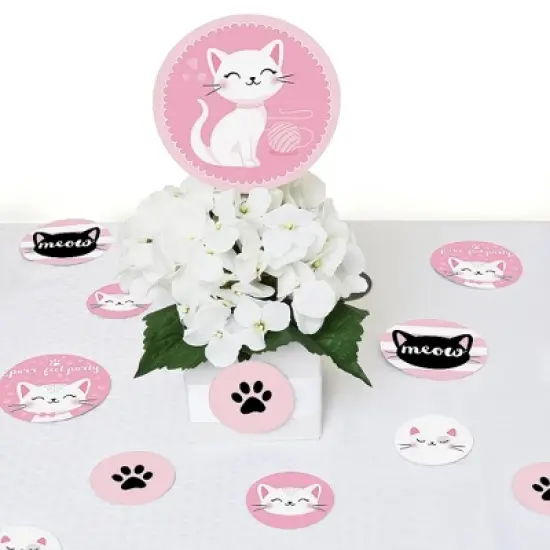 Big Dot of Happiness Purr-fect Kitty Cat - Kitten Meow Baby Shower or Birthday Party Giant Circle Confetti - Party D&eacute;cor - Large Confetti 27 Count image {5}