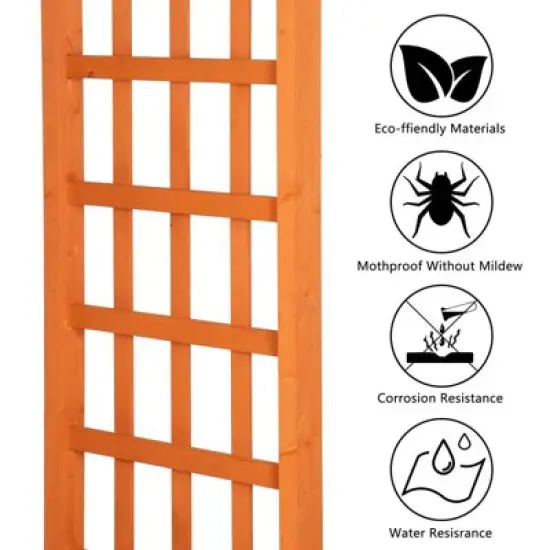 Karl Home 62.99'' W x 23.62'' D Teak Outdoor Solid Wood Arbor image {3}