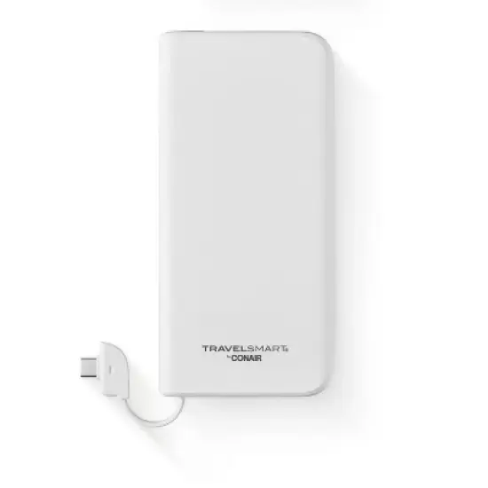 Travel Smart 10000mAh Power Bank with Charging Cable: Built-In Cable, 3.7V Output image {8}